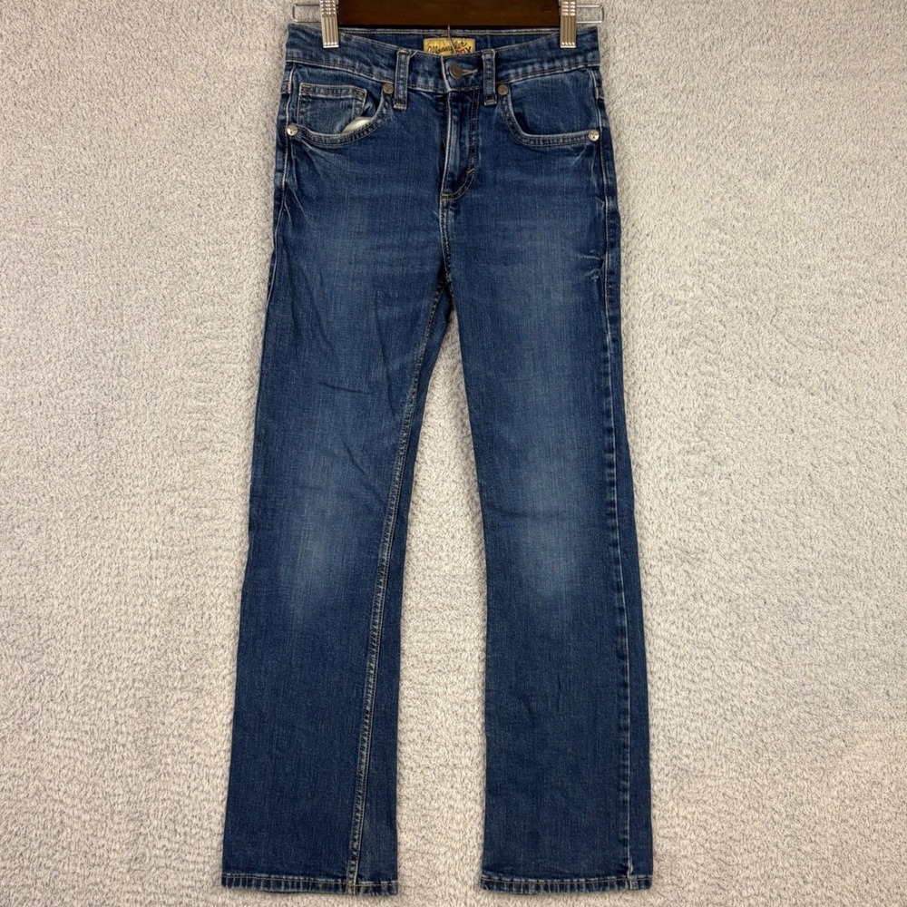 Wrangler Jeans Boys 10 Blue 20X Slim Bootcut Western Cowboy Denim Faded Stretch